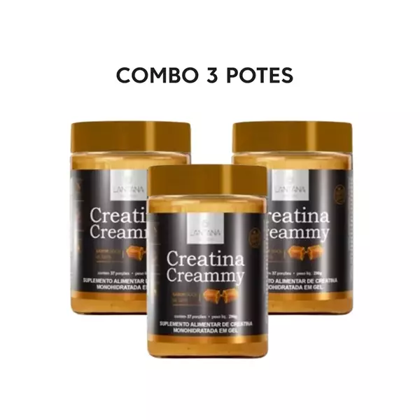Imagem de Creatina Creammy  Sabor Doce de Leite - 3 Potes