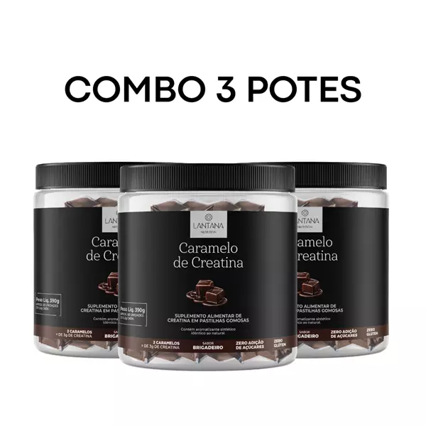 Imagem de Caramelo de Creatina (brigadeiro) 3 potes